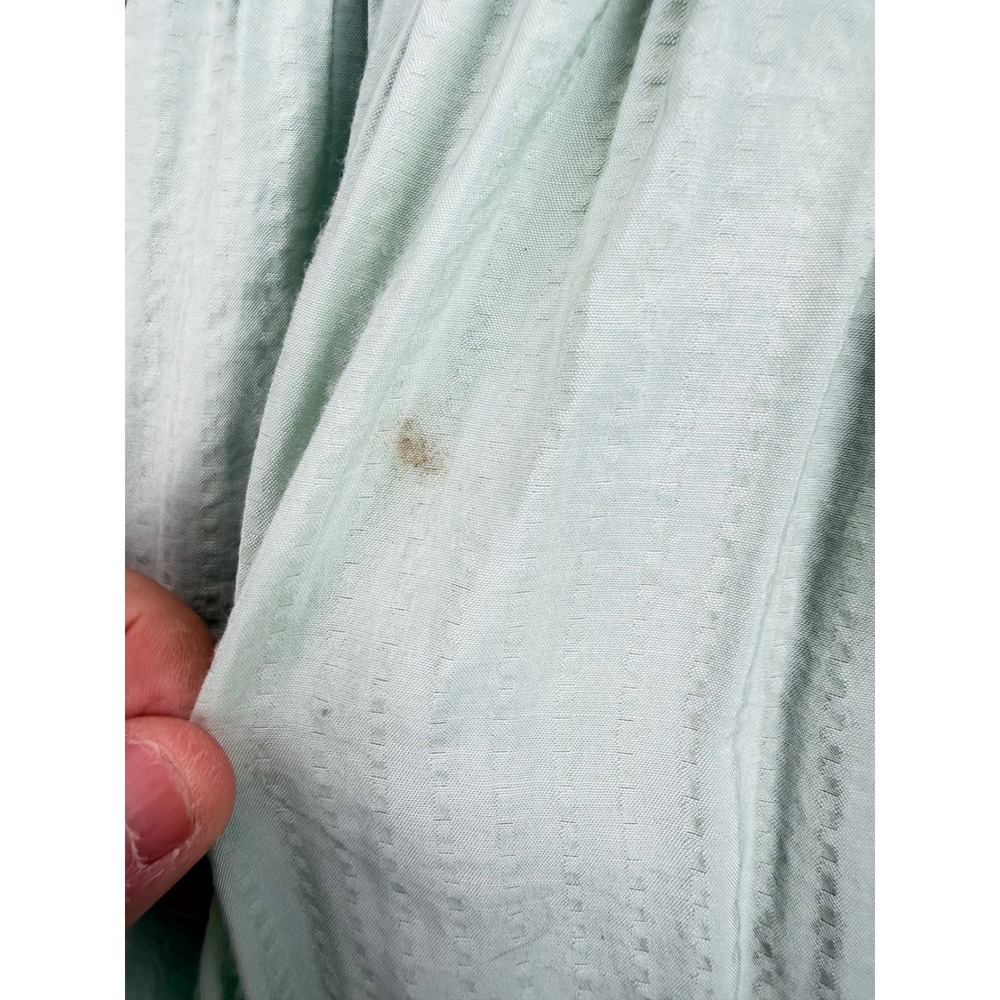 By The River Women's M Sage Green Maxi Dress Lace Trim Button Front Boho - Picture 13 of 14